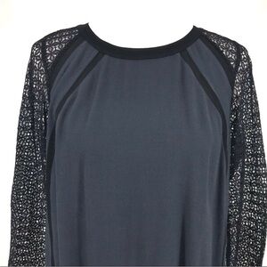 Rebecca Taylor Elegant Black & Navy Blouse